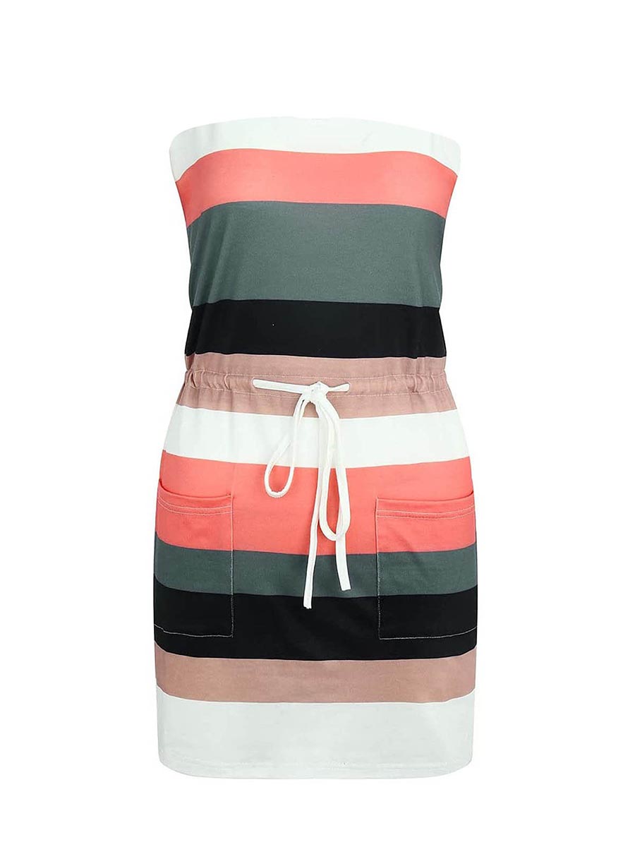 Lunimesd Sheath Striped Dress