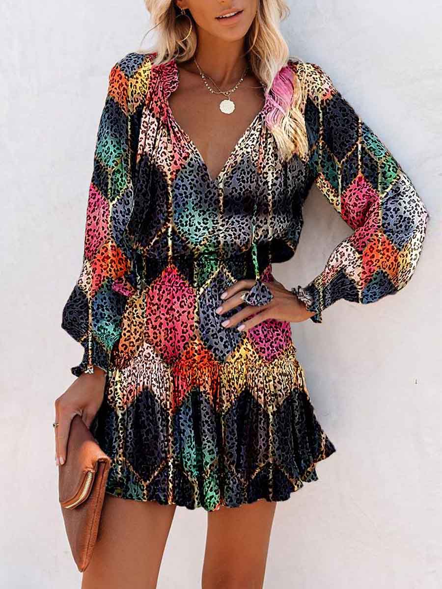 Leisure Ruffle Short Dress