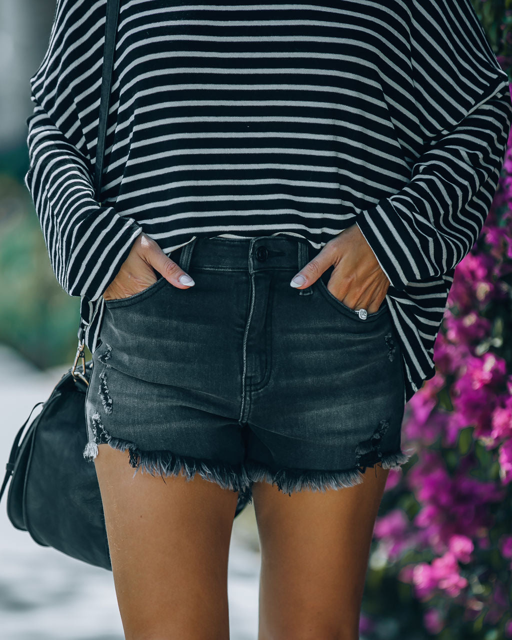 Lunimesd Eternity High Rise Distressed Shorts