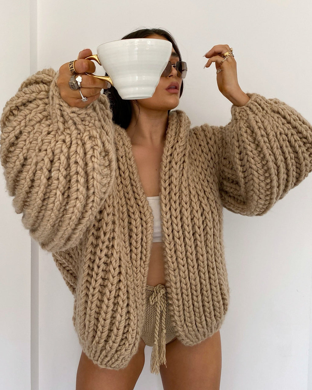 Hooded Chunky Cardigan