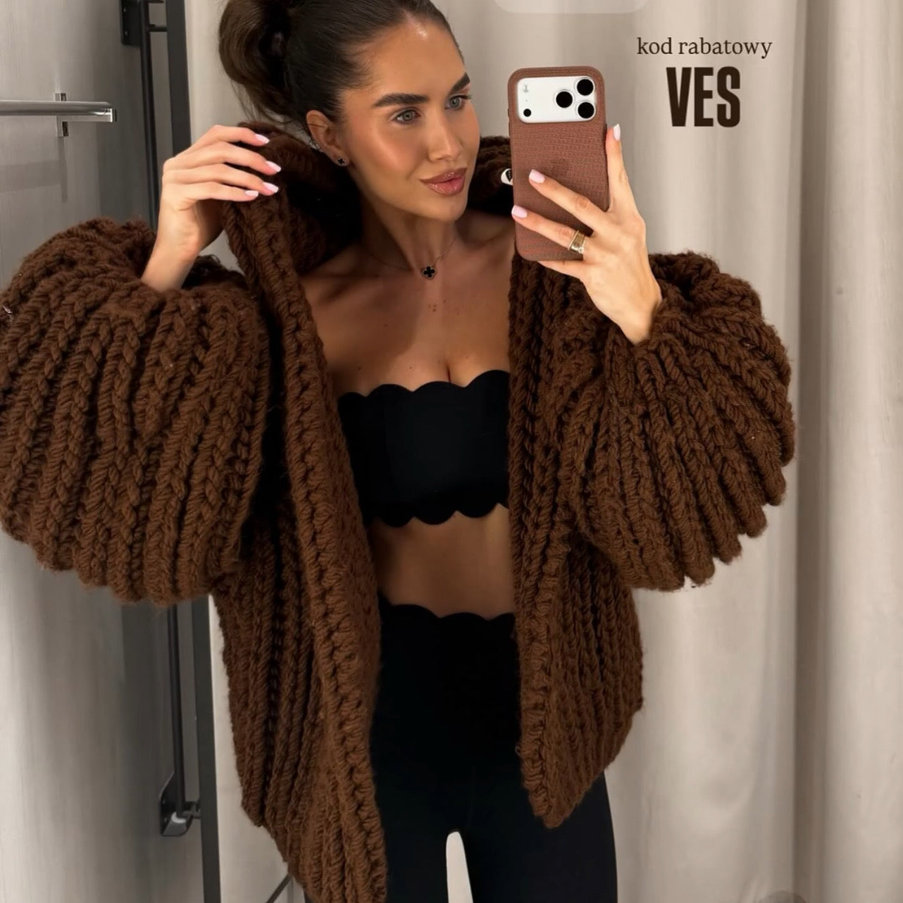 Hooded Chunky Cardigan