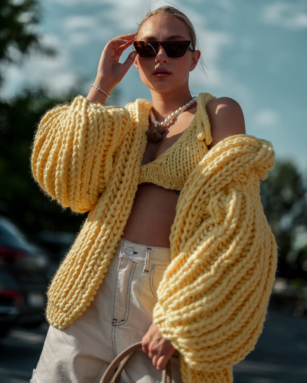 Hooded Chunky Cardigan