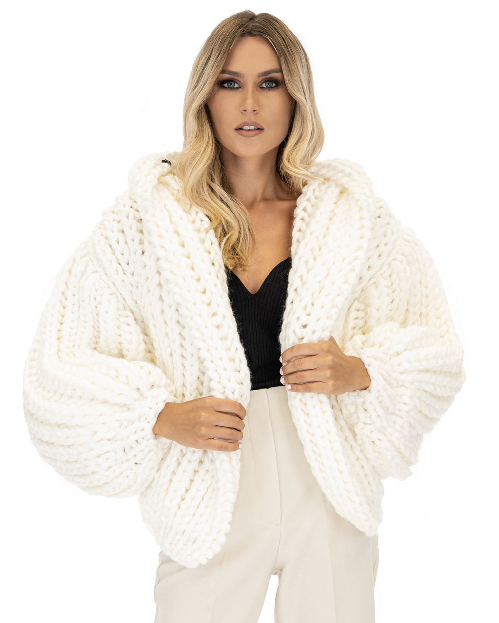 Hooded Chunky Cardigan