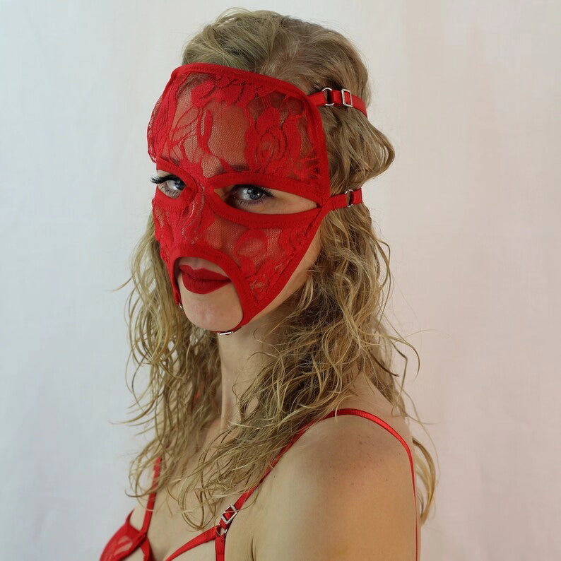 Scarlet Lace Full-Face Mask