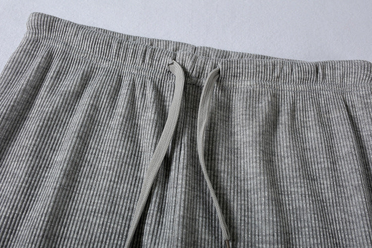 Lunimesd Solid Color Casual Lace-Up Slouchy Suit(7 color)