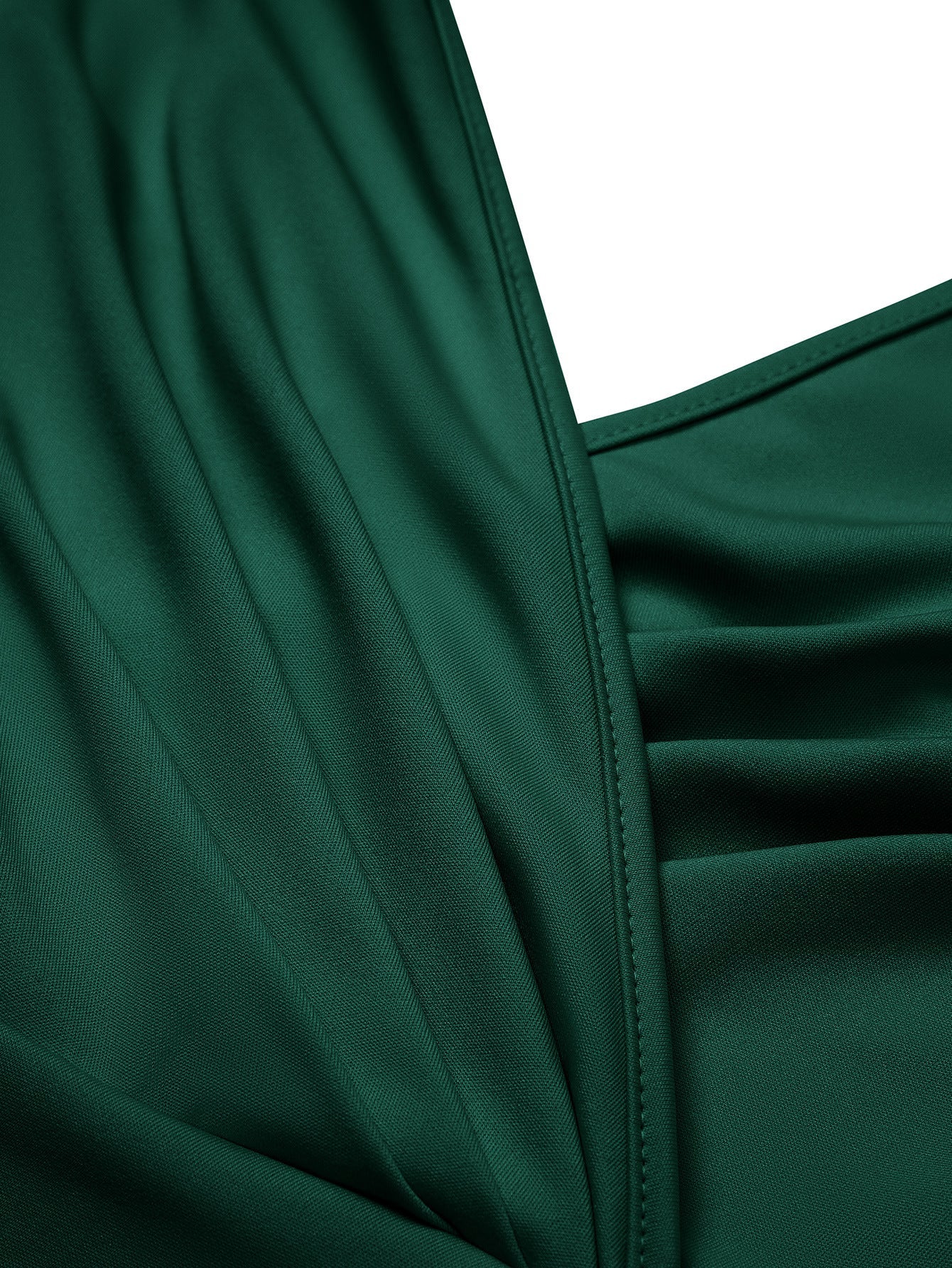 Lunimesd Celebrities Elegant Solid Solid Color V Neck Waist Skirt Dresses