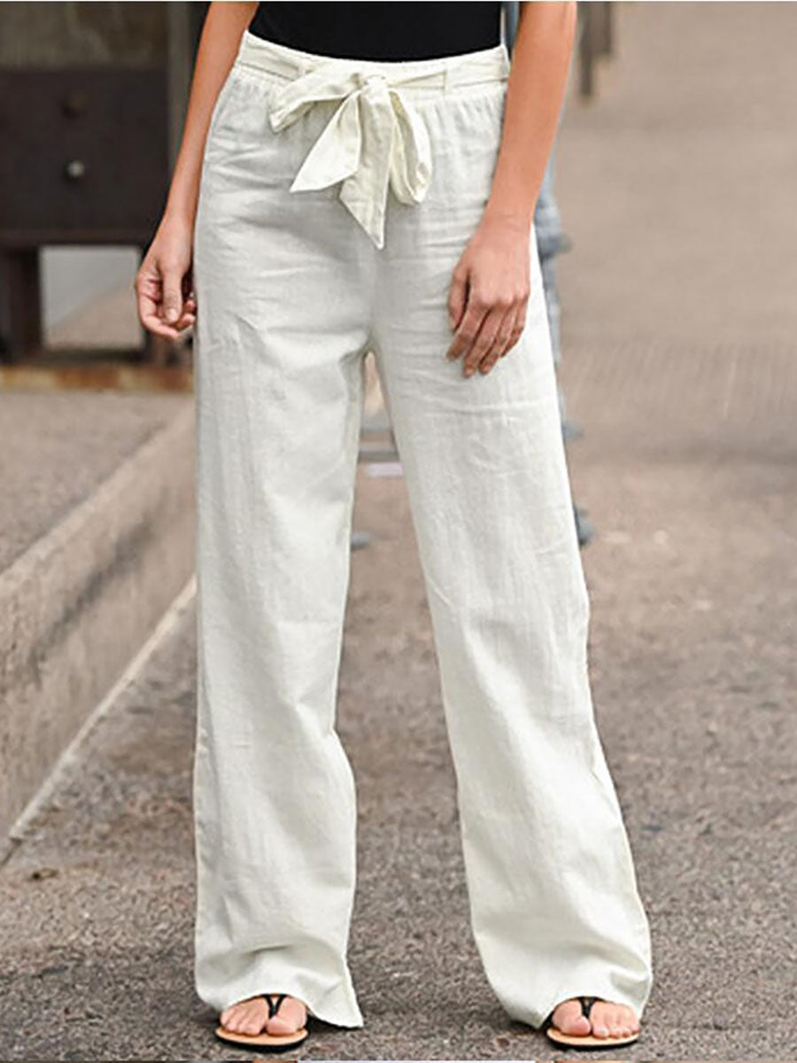 Lunimesd Solid Color Cotton Linen Pants(6 colors)