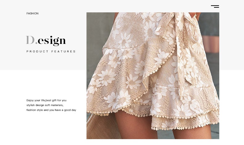 Lunimesd V-Neck Belt Floral Dress