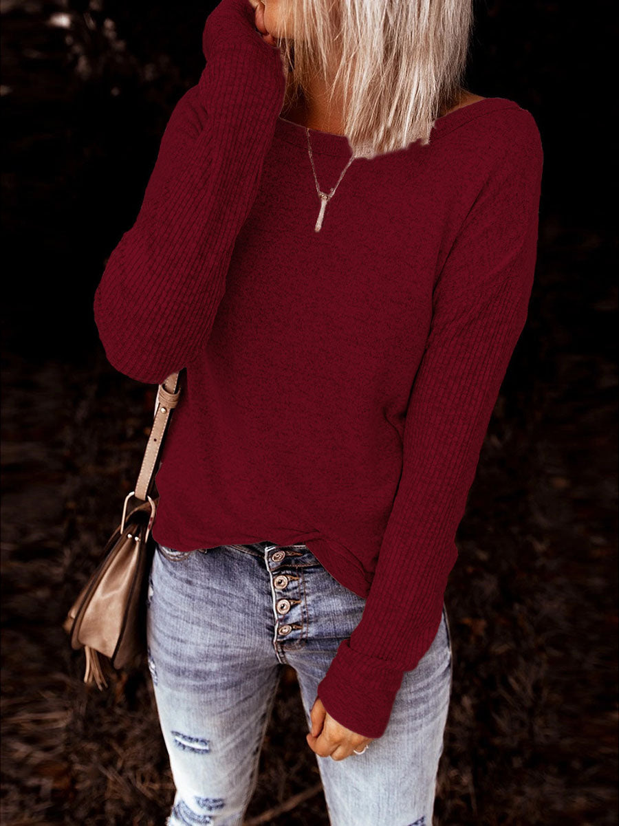 Lunimesd Casual Open Back Sweatshirt