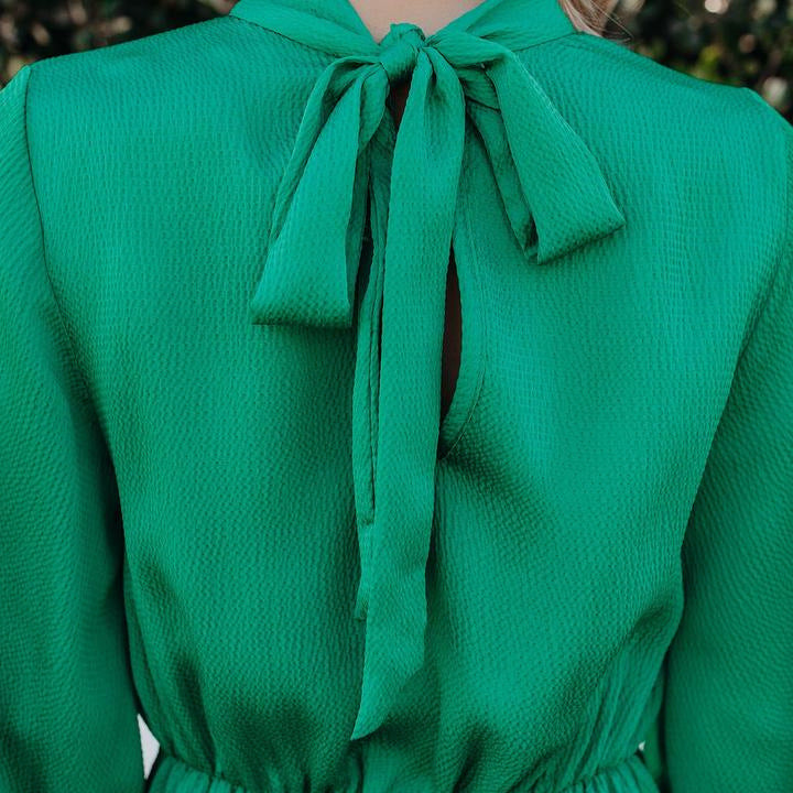 Lunimesd Long Sleeve Pleated Midi Dress