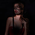 🖤 Delicate Floral Lace Full-Face Hood – Elegant Sensual Accessory 🖤