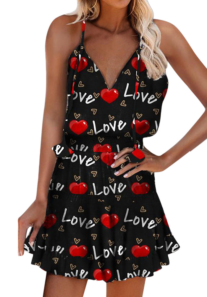 Lunimesd Cheetah Print Frill Hem Ruffles Ruched Dress (13 colors)