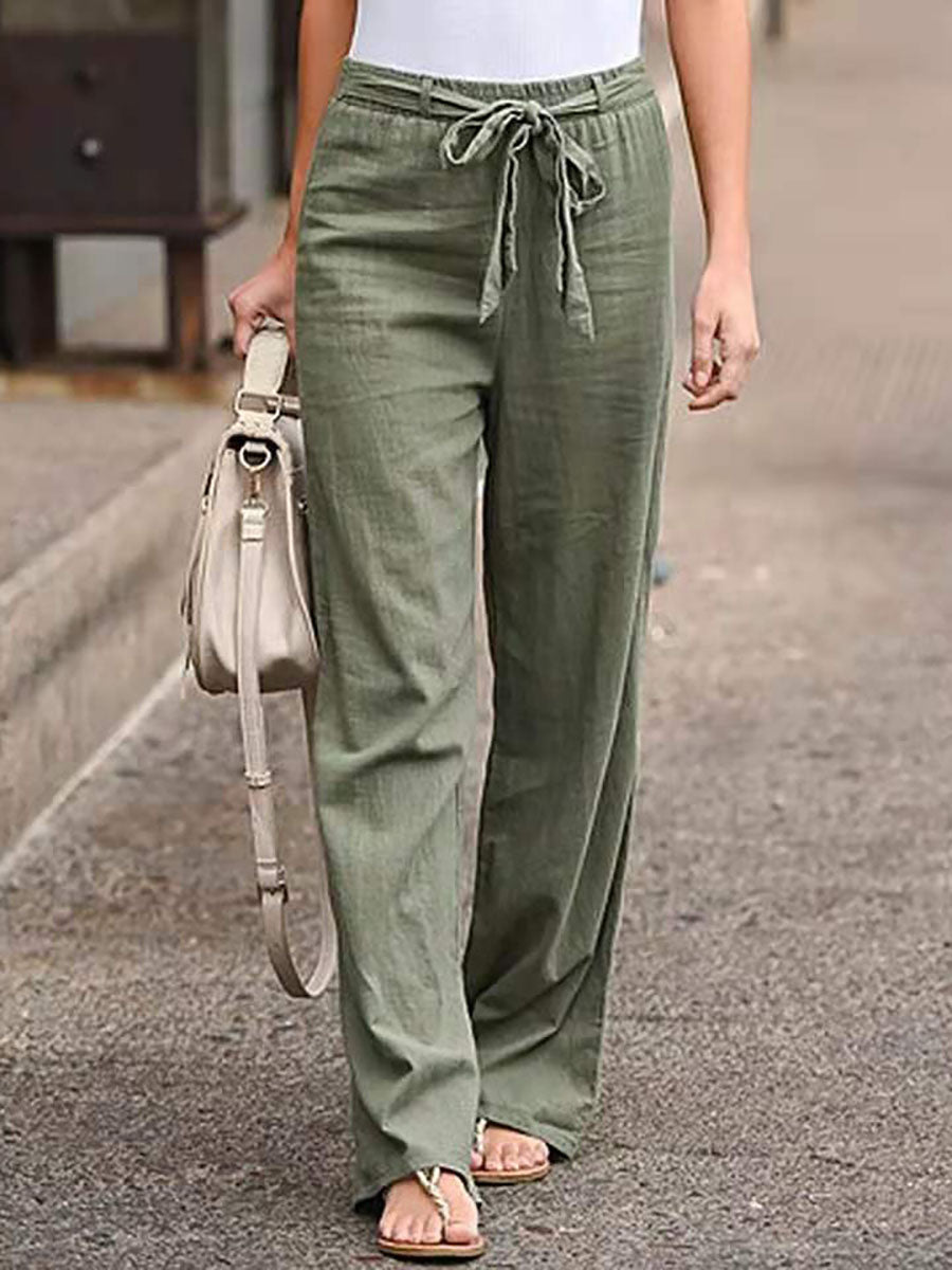 Lunimesd Solid Color Cotton Linen Pants(6 colors)