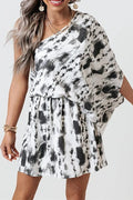 Lunimesd Print Single Sleeve Dress