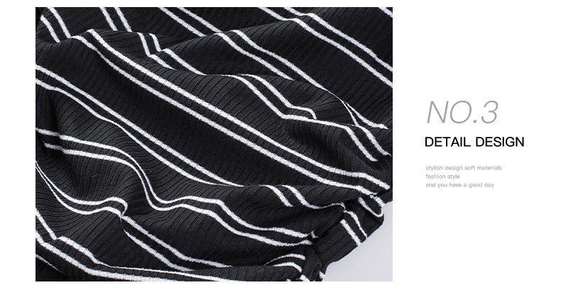 Lunimesd Striped Round Neck Dress(8 Colors)