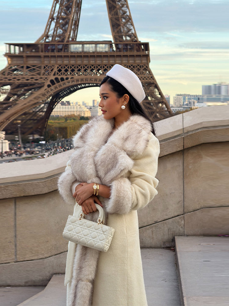 FAUX FUR COAT (OFF-WHITE)