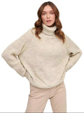 COZY KNITTED TURTLENECK SWEATER FOR WOMEN