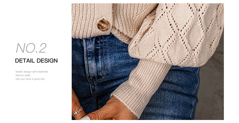 Lunimesd Solid Color Loose Puffy Sleeve Sweater (5 colors)