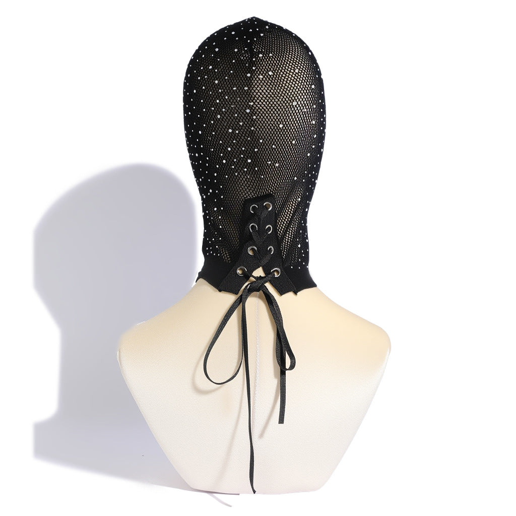 Sparkle Mesh Full-Face Mask – Gothic Sensual Edgy Accessory