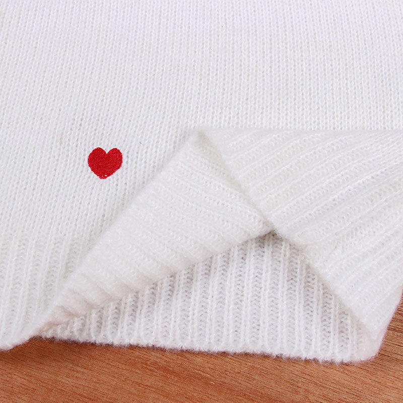 Lunimesd Love Polka Dot V-Neck Sweater