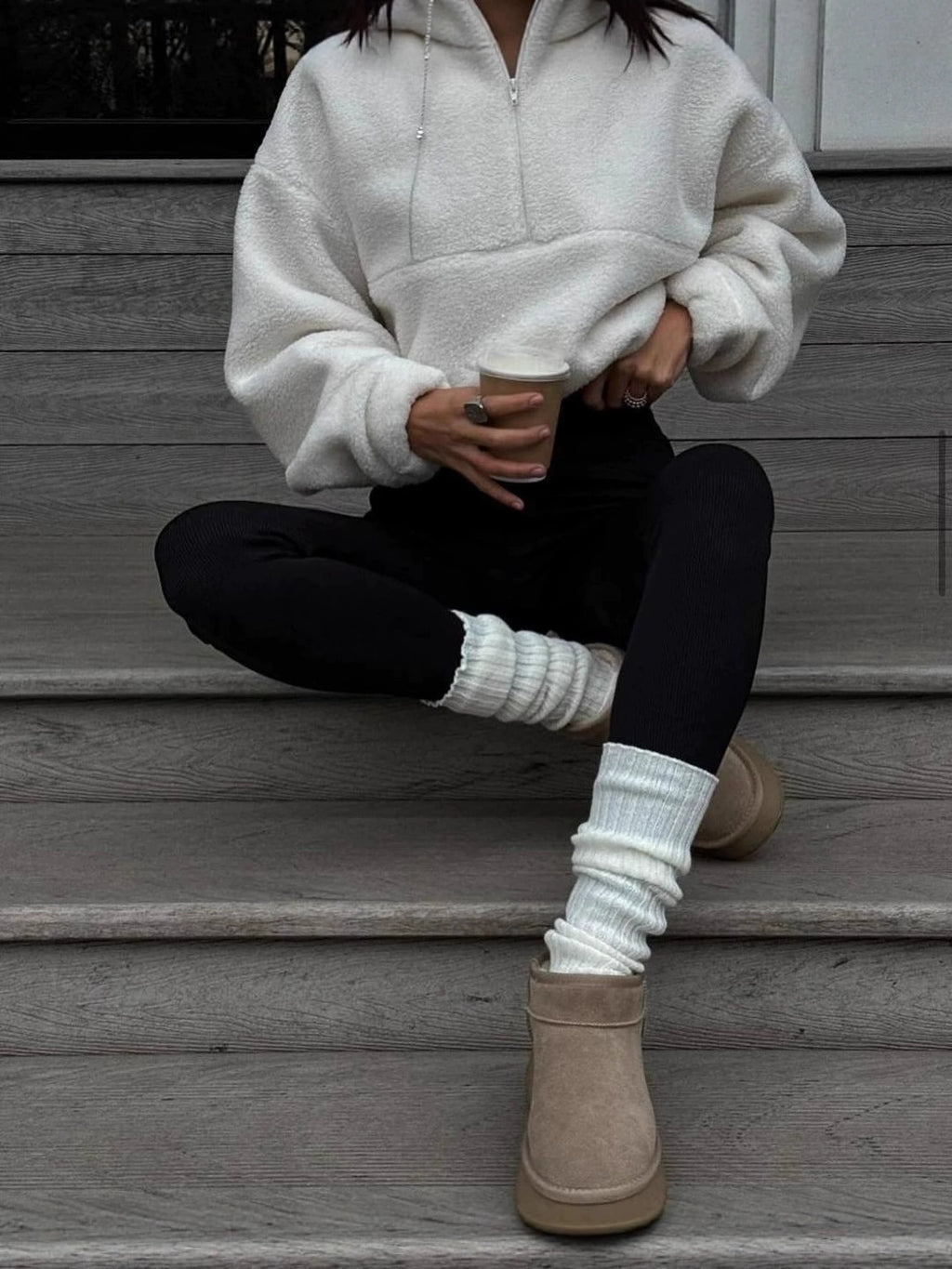 LAMB'S WOOL PULLOVER HOODIE