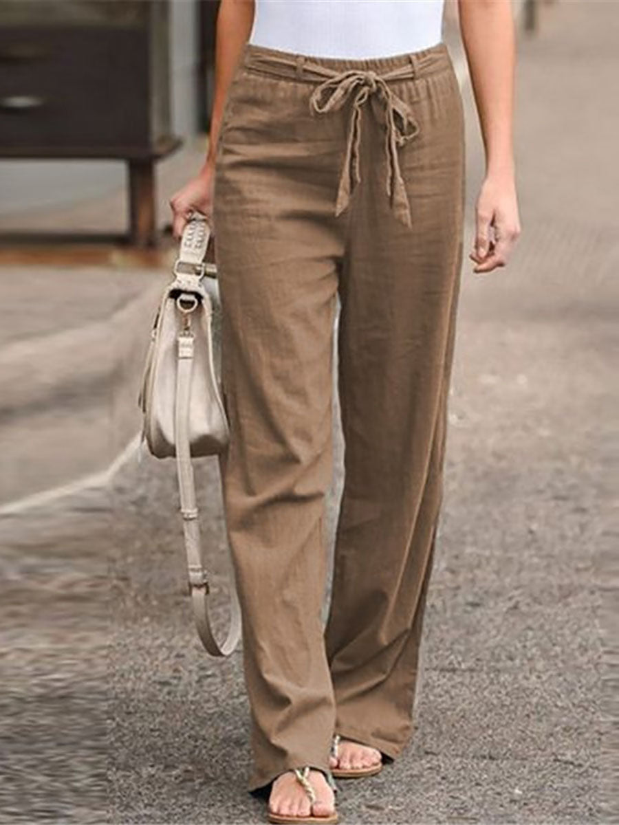 Lunimesd Solid Color Cotton Linen Pants(6 colors)