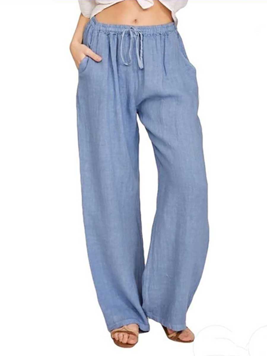 Lunimesd Loose Linen Casual Wide Leg Pants