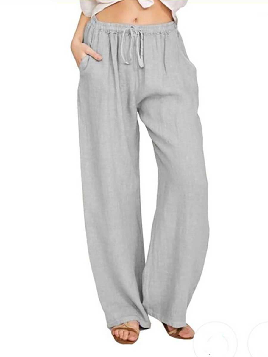 Lunimesd Loose Linen Casual Wide Leg Pants