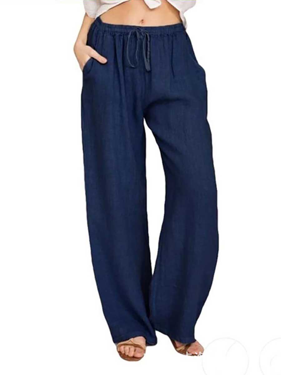 Lunimesd Loose Linen Casual Wide Leg Pants