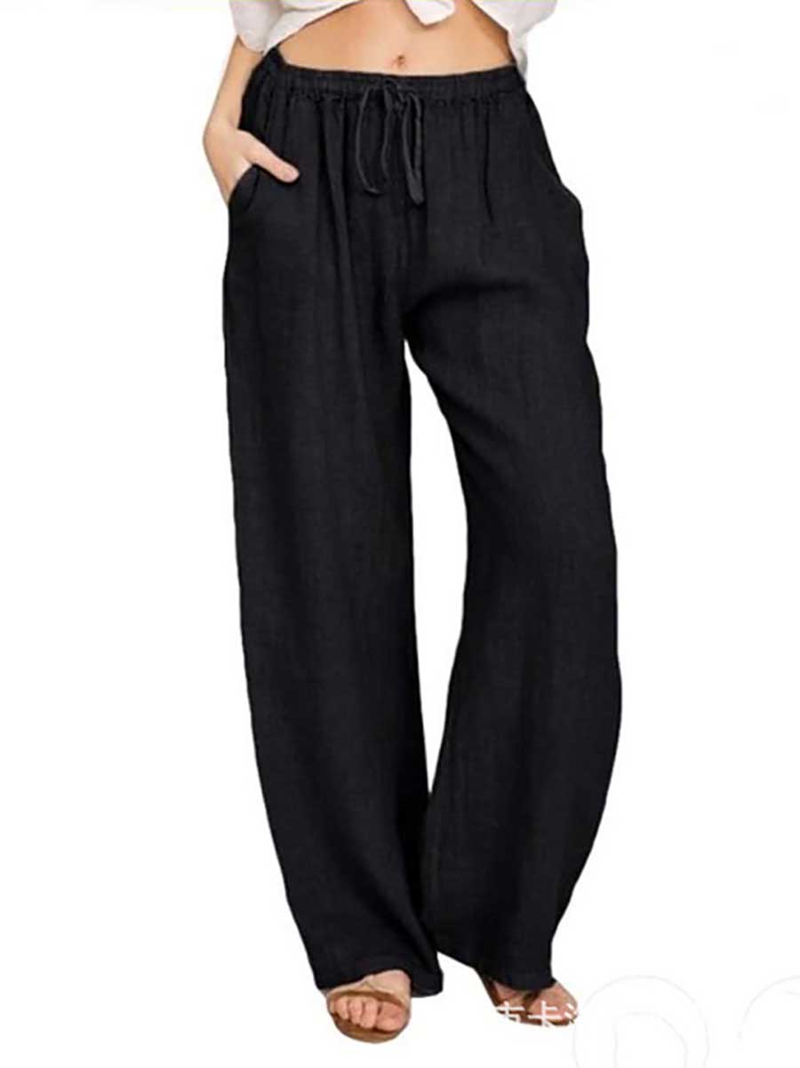 Lunimesd Loose Linen Casual Wide Leg Pants