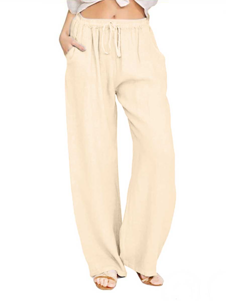 Lunimesd Loose Linen Casual Wide Leg Pants