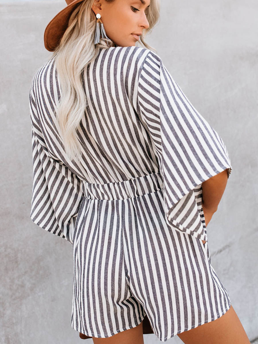 Lunimesd Wind In My Sails Cotton Pocketed Tie Romper