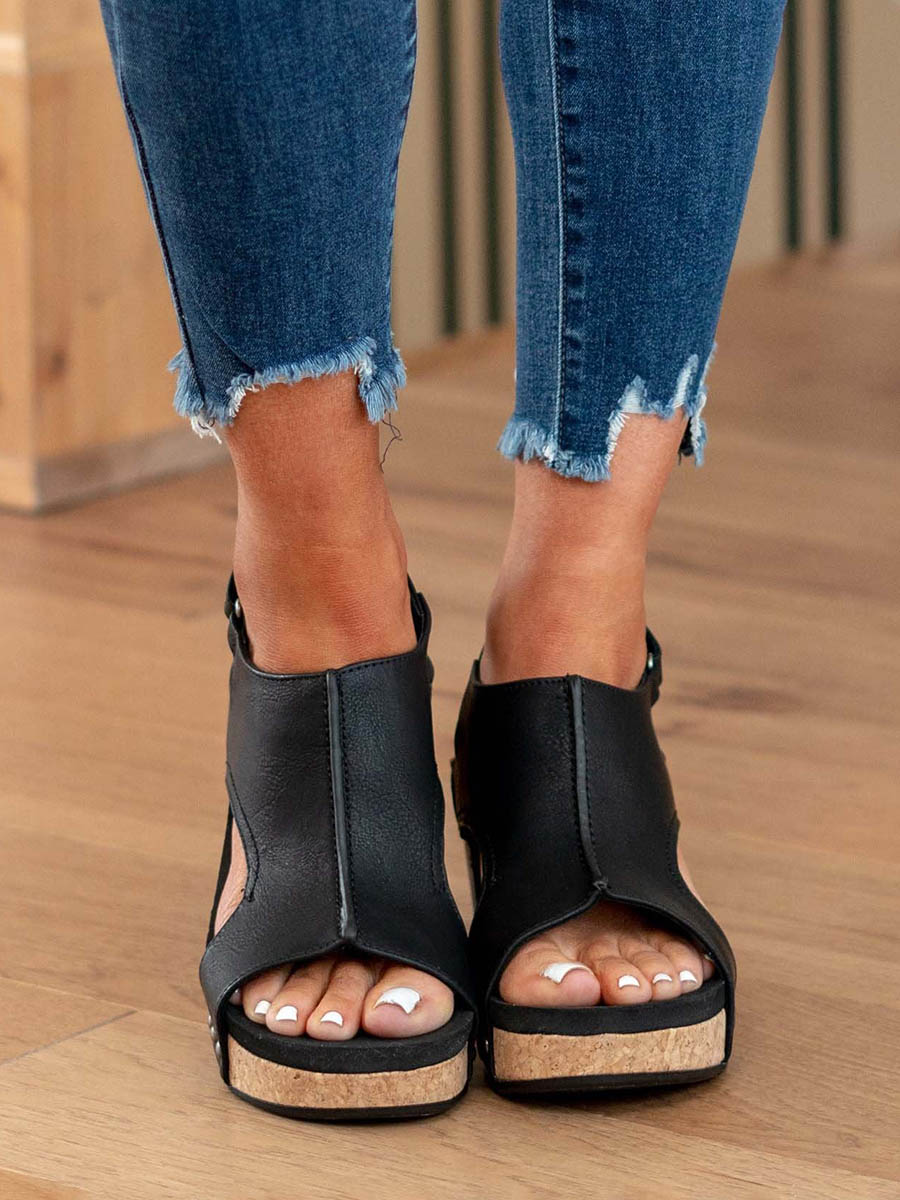 Lunimesd Mid Heel Wedge Sandals