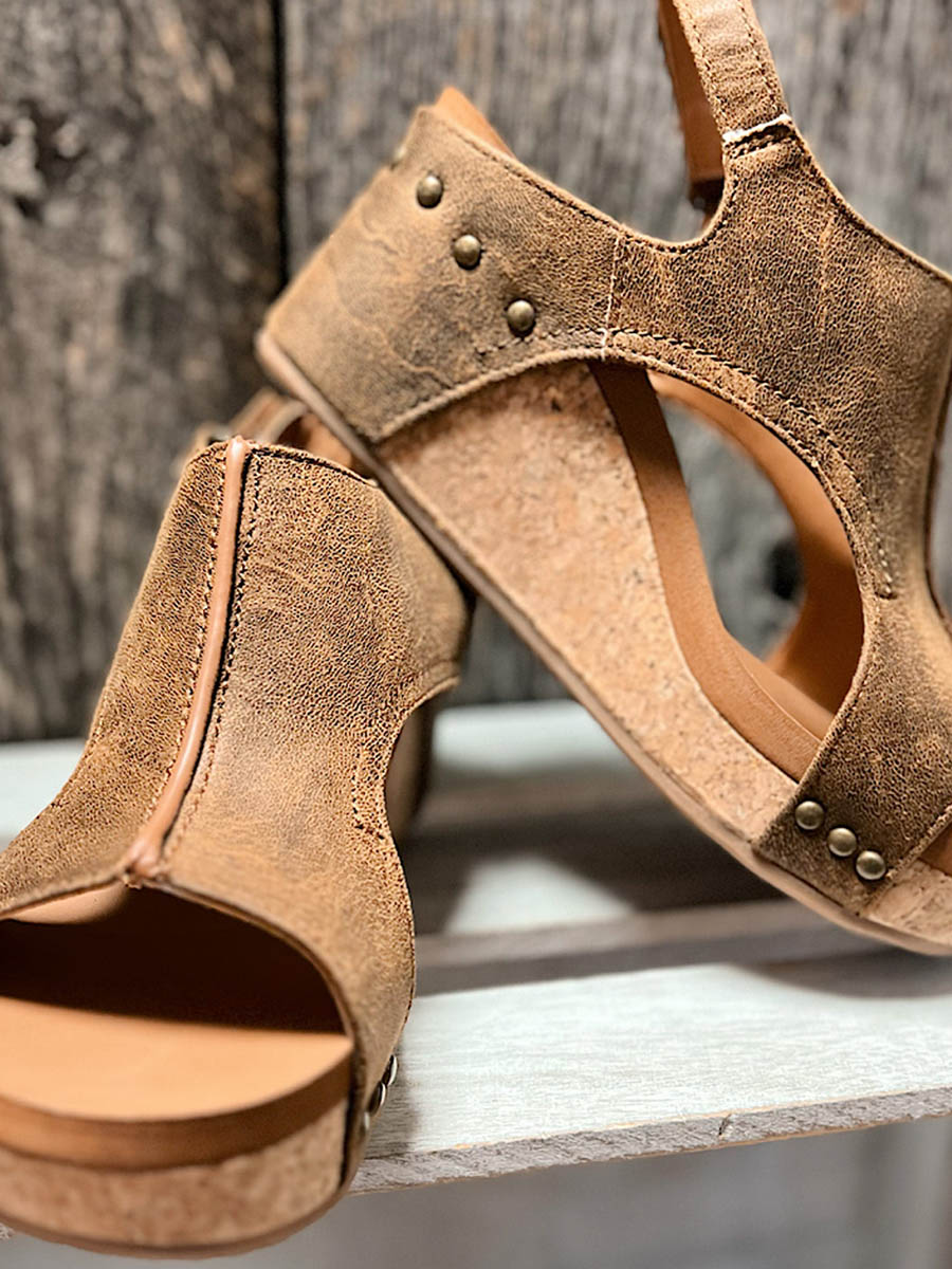 Lunimesd Mid Heel Wedge Sandals