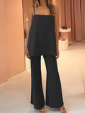 Lunimesd Solid Cami Top and Wide Leg Pants Set
