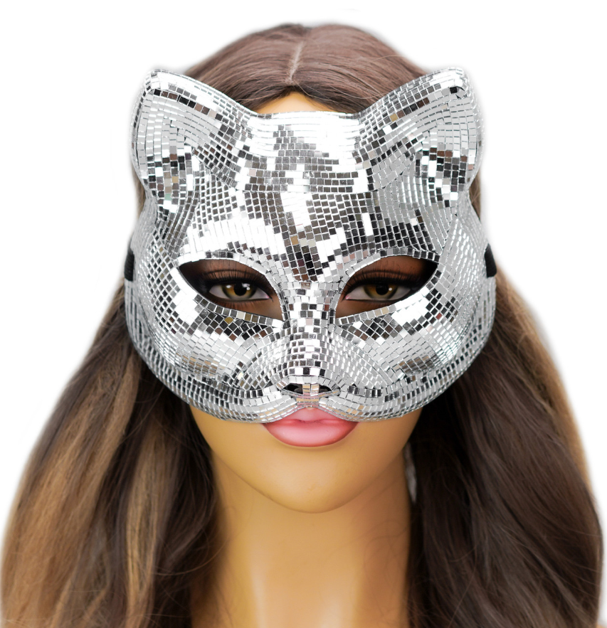 Awesome and unique mirror glass cat woman masquerade mask 204