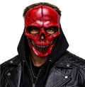 Red Distressed Skull Half-Face Mask 206