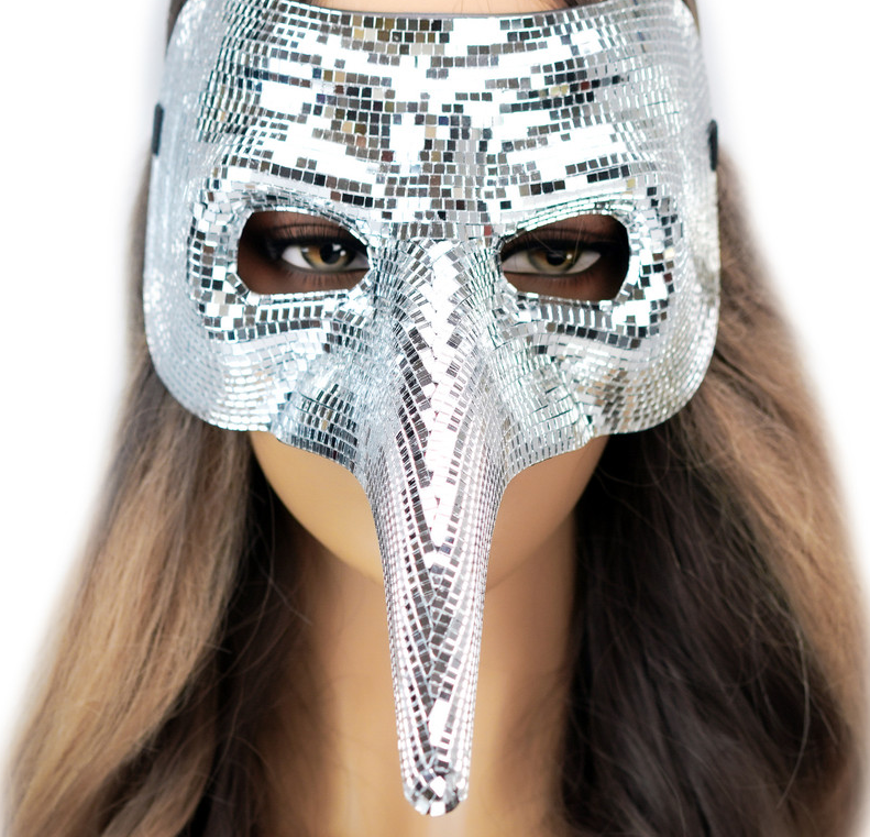 New Luxurious Plague Doctor Mirror Glass Masquerade Masks 207