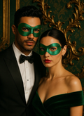 Emerald Glitter Masquerade Eye Masks 209