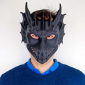 Black 3D Dragon Mask 219