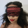 Black Lace Over Red Satin Blindfold 220