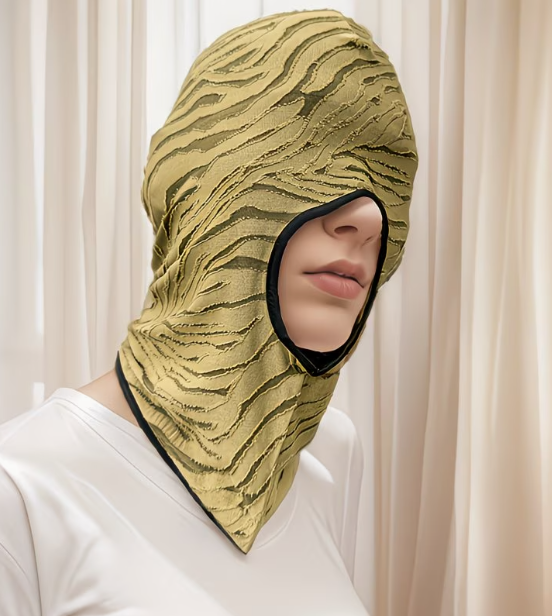White Textured Sheer Full-Face Hood 225