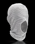 White Textured Sheer Full-Face Hood 225