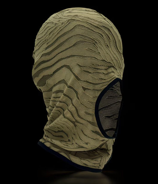 White Textured Sheer Full-Face Hood 225