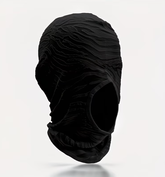 White Textured Sheer Full-Face Hood 225
