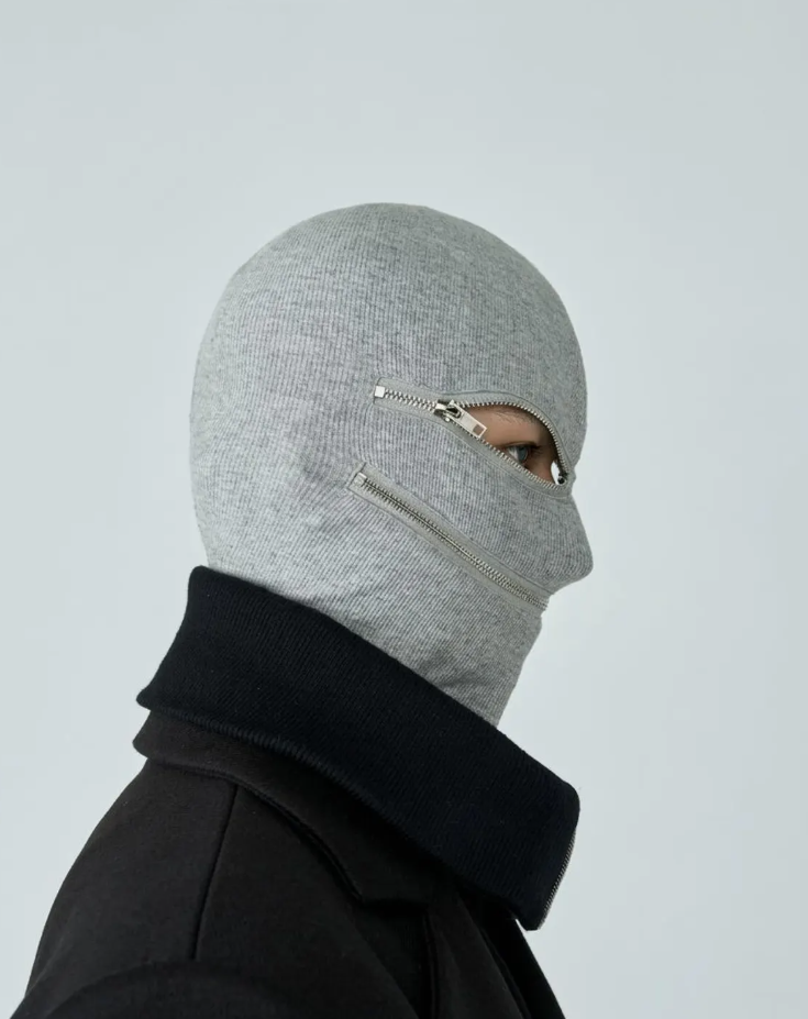 Luxury Zipper  Balaclava - Distressed Streetwear Mask 229