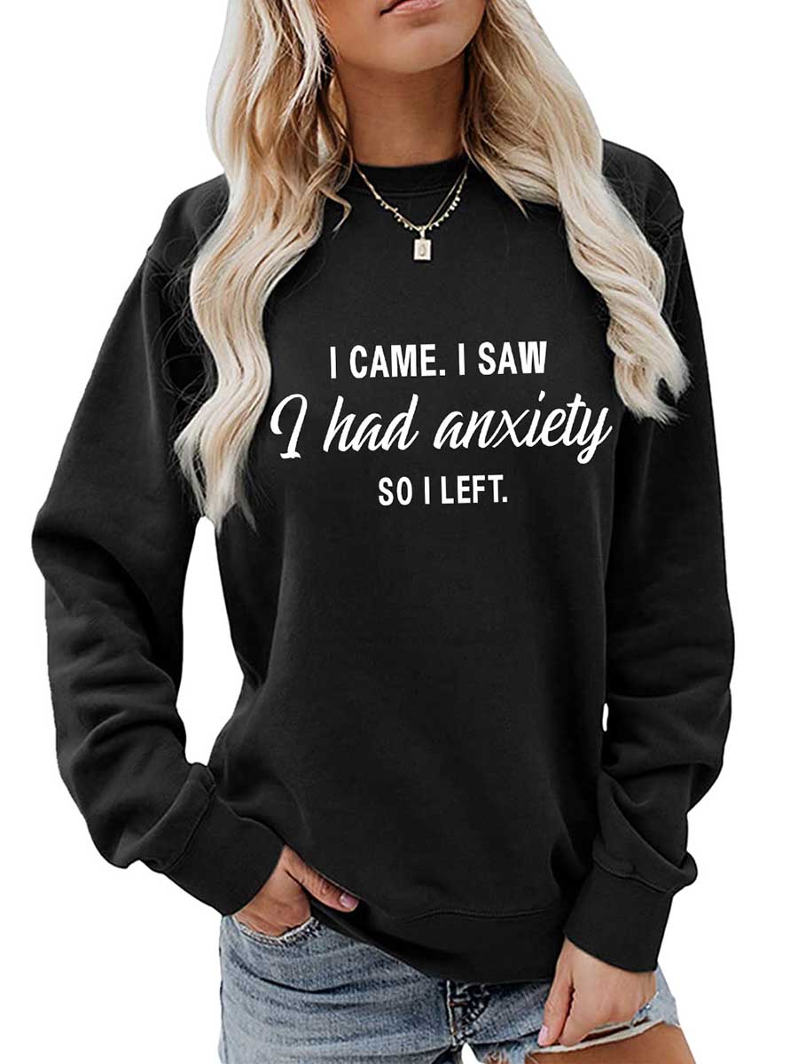 Lunimesd Alphabet Women's Autumn and Winter Long Sleeve Sweatshirt