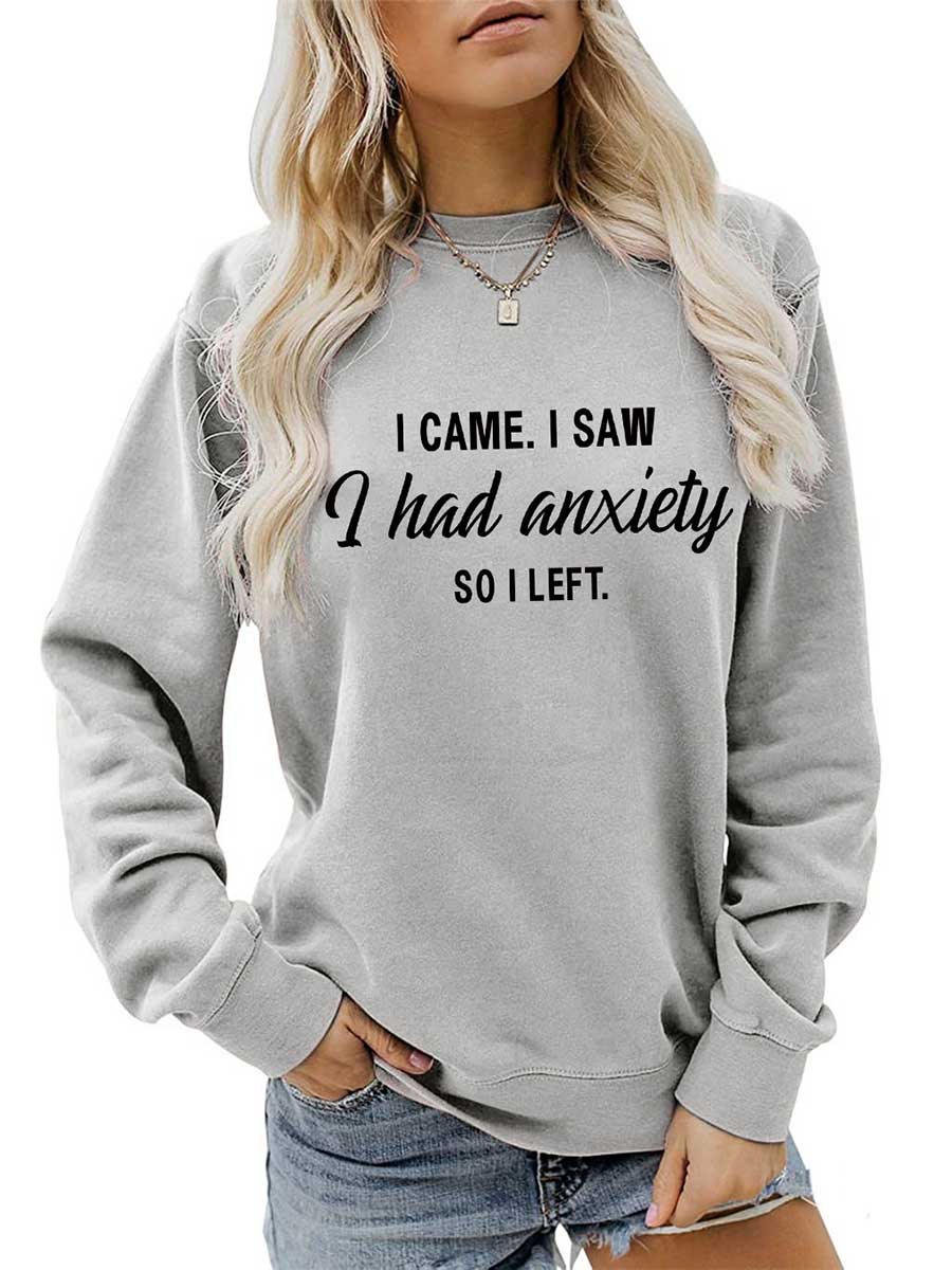 Lunimesd Alphabet Women's Autumn and Winter Long Sleeve Sweatshirt