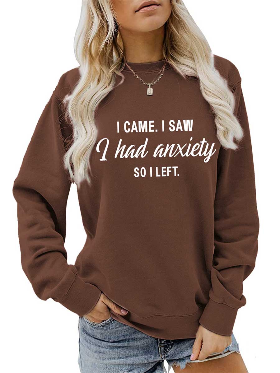 Lunimesd Alphabet Women's Autumn and Winter Long Sleeve Sweatshirt