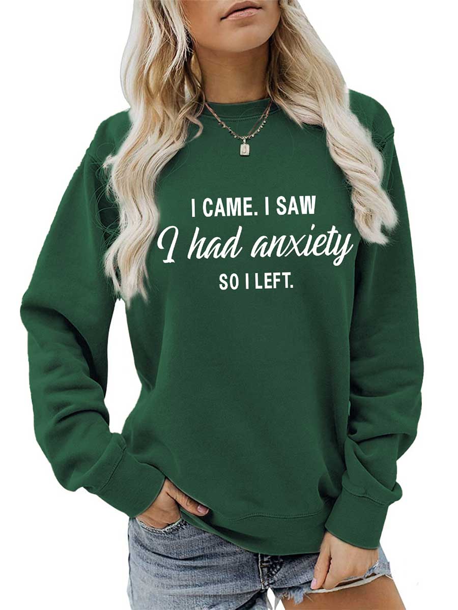 Lunimesd Alphabet Women's Autumn and Winter Long Sleeve Sweatshirt